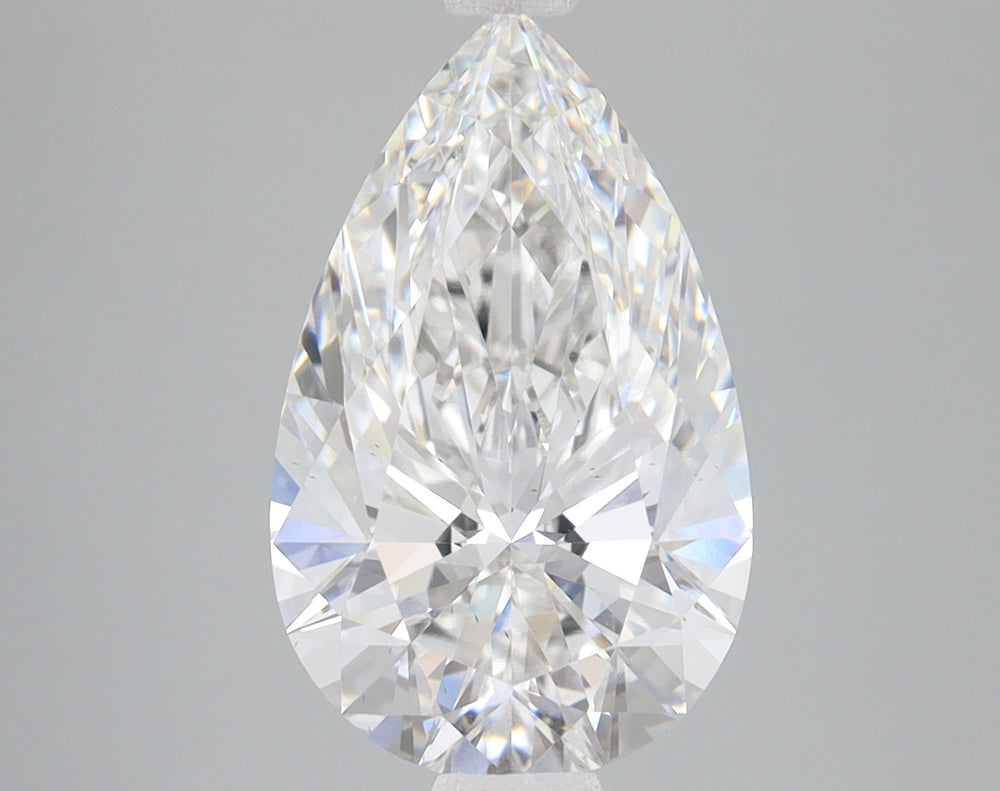 3.6 Carat Pear Lab Diamond with  Cut Diamond in 14KT  view 1
