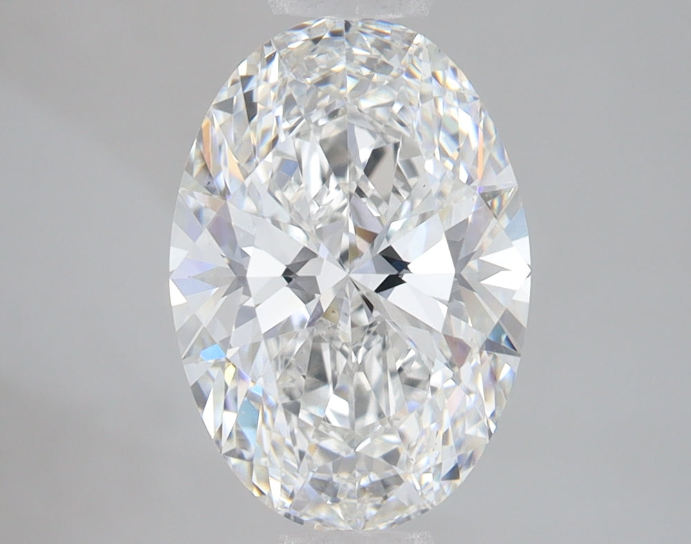2.86 Carat Oval Lab Diamond with  Cut Diamond in 14KT  view 1
