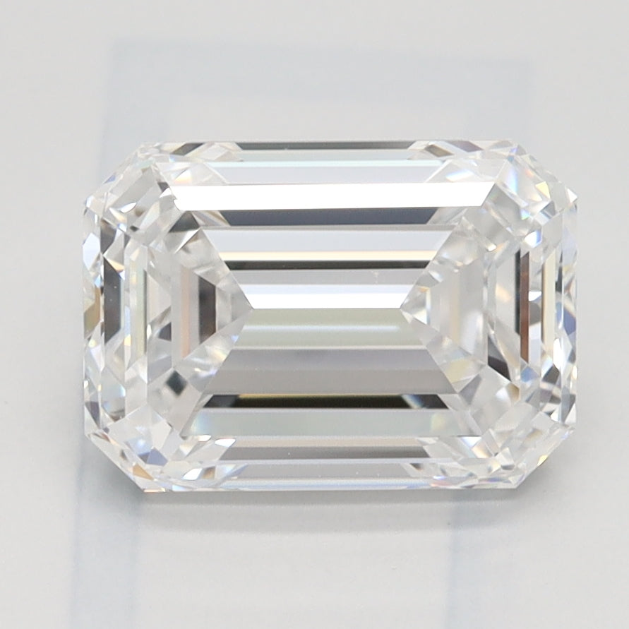 2.0 Carat Emerald Lab Diamond with  Cut Diamond in 14KT  view 1
