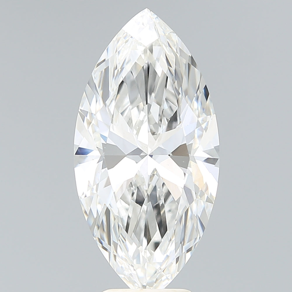 5.61 Carat Marquise Lab Diamond with  Cut Diamond in 14KT  view 1
