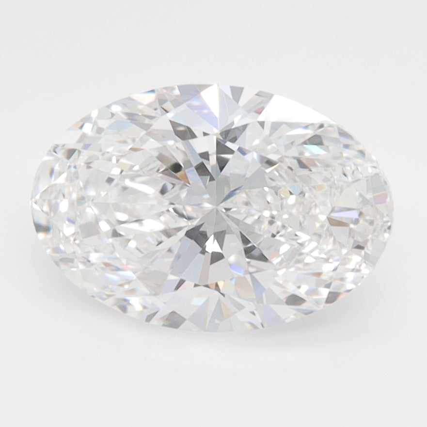 2.0 Carat Oval Lab Diamond with  Cut Diamond in 14KT  view 1
