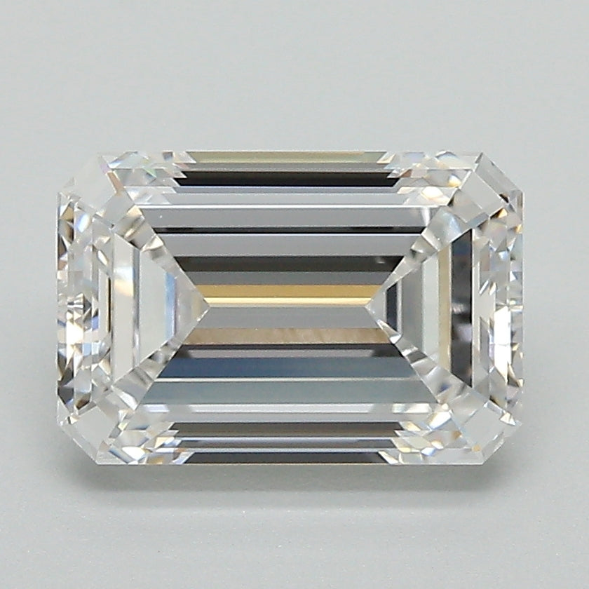 2.44 Carat Emerald Lab Diamond with  Cut Diamond in 14KT  view 1

