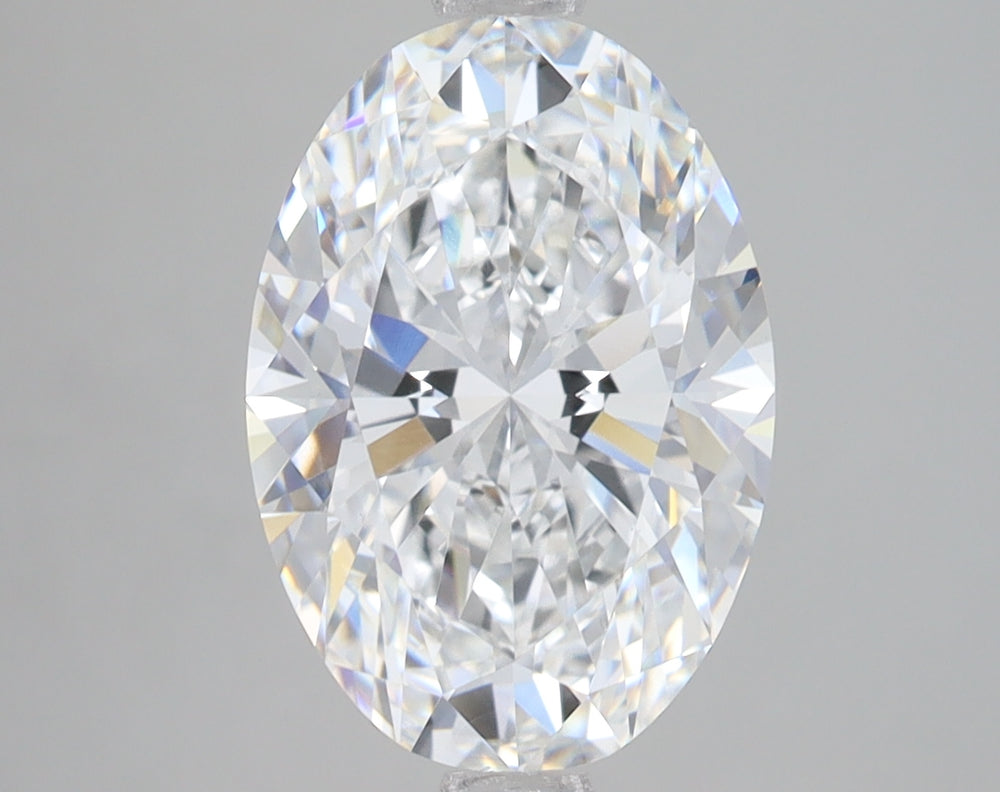3.73 Carat Oval Lab Diamond with  Cut Diamond in 14KT  view 1
