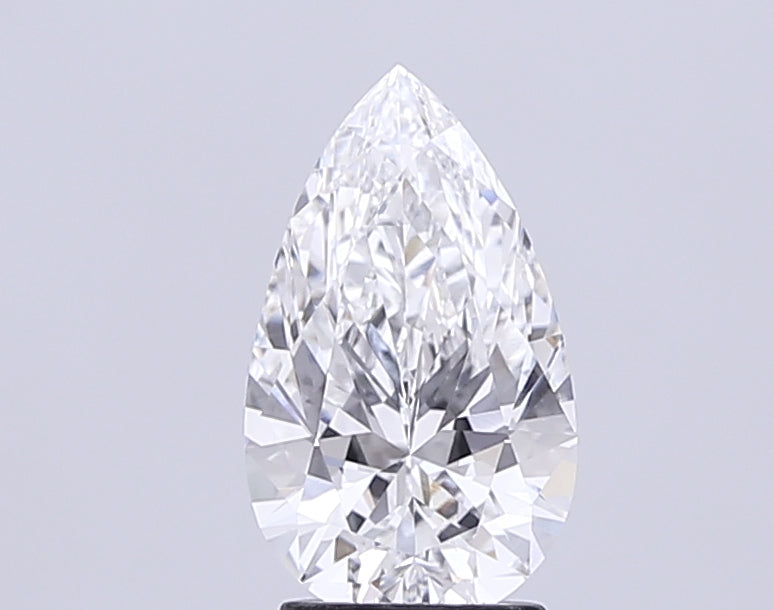 2.51 Carat Pear Lab Diamond with  Cut Diamond in 14KT  view 1
