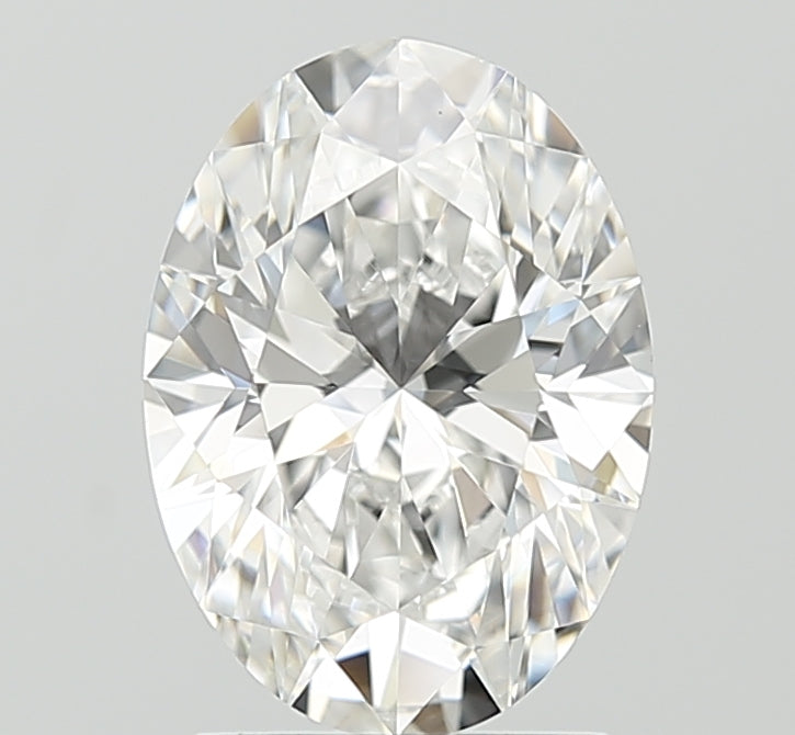 2.06 Carat Oval Lab Diamond with  Cut Diamond in 14KT  view 1
