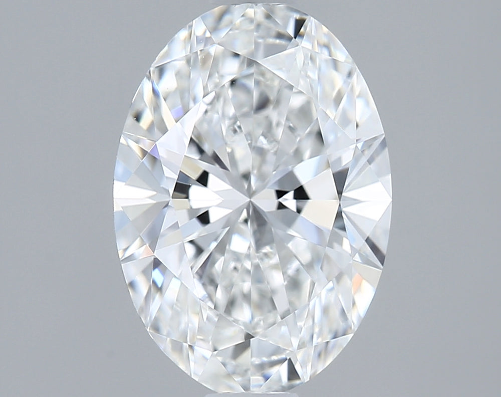1.28 Carat Oval Lab Diamond with  Cut Diamond in 14KT  view 1
