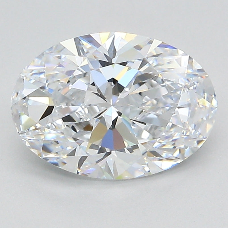 2.08 Carat Oval Lab Diamond with  Cut Diamond in 14KT  view 1

