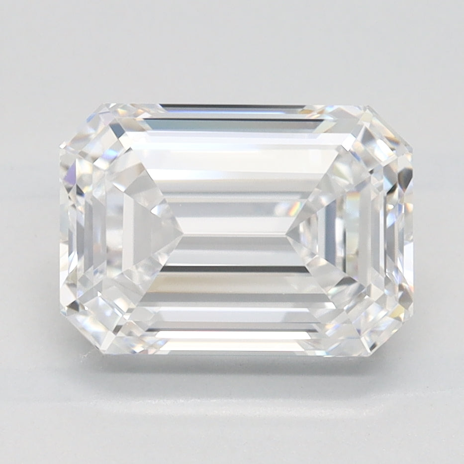 2.02 Carat Emerald Lab Diamond with  Cut Diamond in 14KT  view 1
