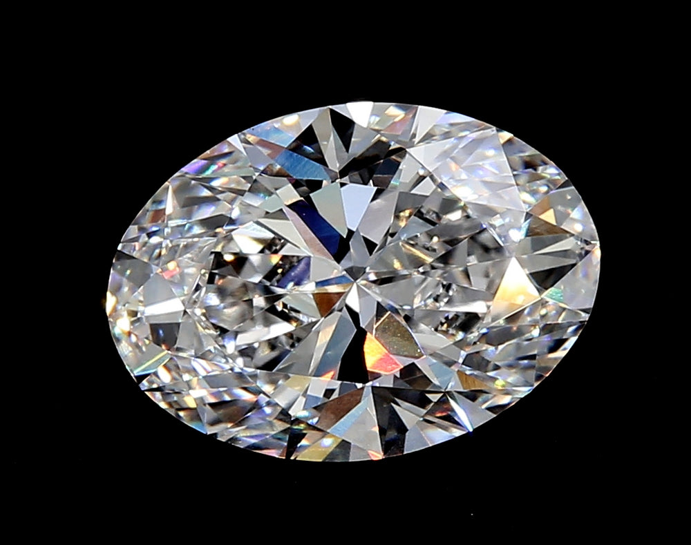1.87 Carat Oval Lab Diamond with  Cut Diamond in 14KT  view 1

