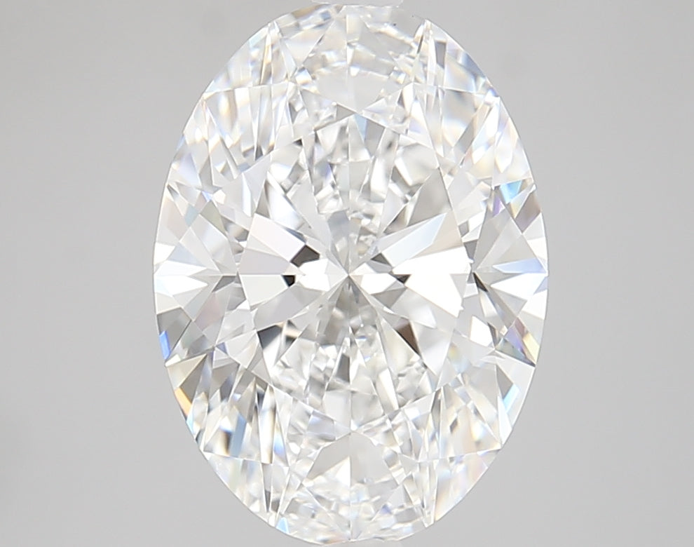 4.38 Carat Oval Lab Diamond with  Cut Diamond in 14KT  view 1
