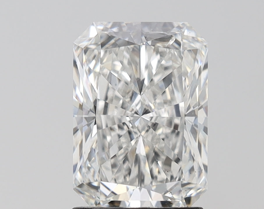2.54 Carat Radiant Lab Diamond with  Cut Diamond in 14KT  view 1
