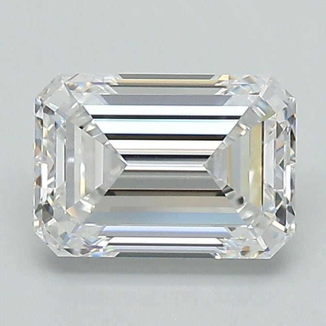 1.43 Carat Emerald Lab Diamond with  Cut Diamond in 14KT  view 1
