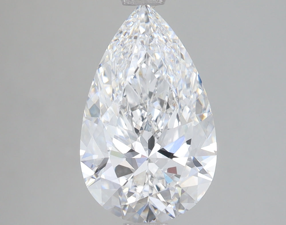 2.48 Carat Pear Lab Diamond with  Cut Diamond in 14KT  view 1

