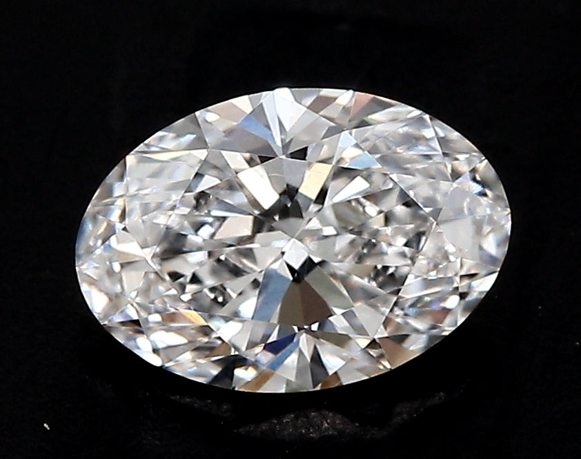 0.75 Carat Oval Lab Diamond with  Cut Diamond in 14KT  view 1
