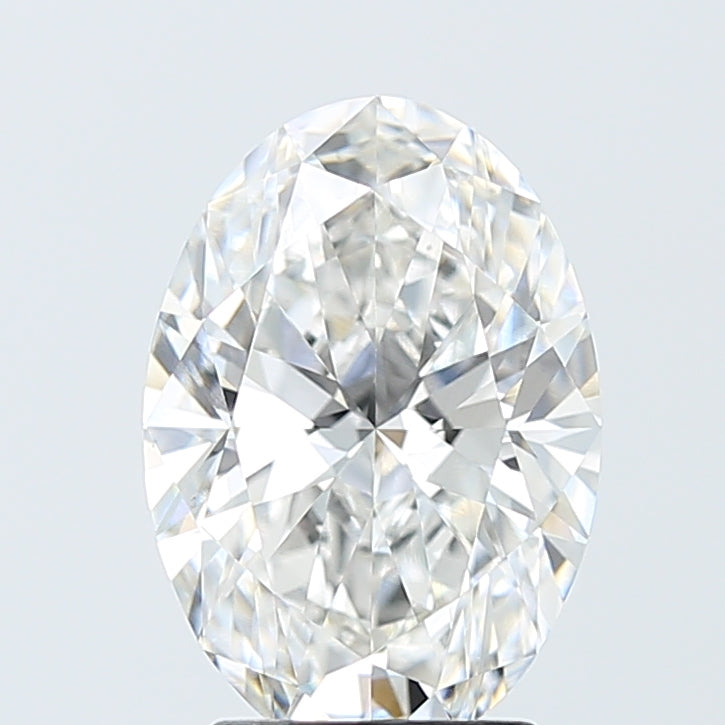 3.03 Carat Oval Lab Diamond with  Cut Diamond in 14KT  view 1

