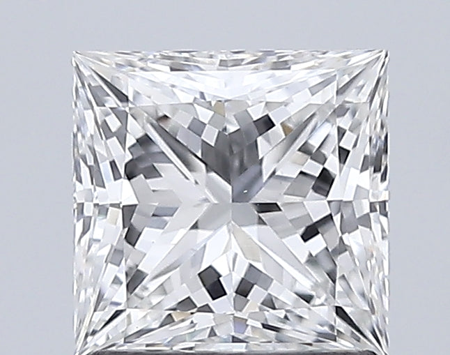 1.51 Carat Princess Lab Diamond with  Cut Diamond in 14KT  view 1
