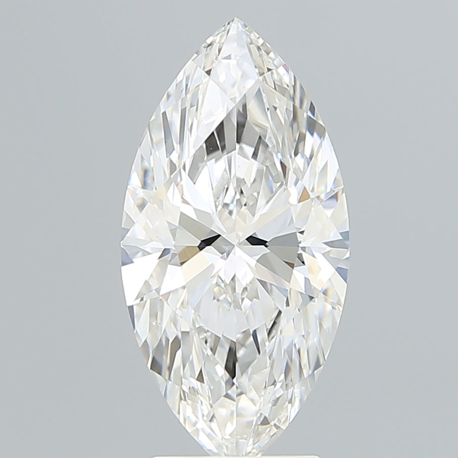 3.78 Carat Marquise Lab Diamond with  Cut Diamond in 14KT  view 1

