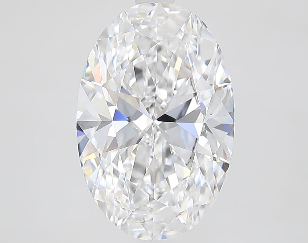 3.5 Carat Oval Lab Diamond with  Cut Diamond in 14KT  view 1
