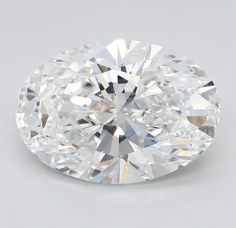 1.93 Carat Oval Lab Diamond with  Cut Diamond in 14KT  view 1
