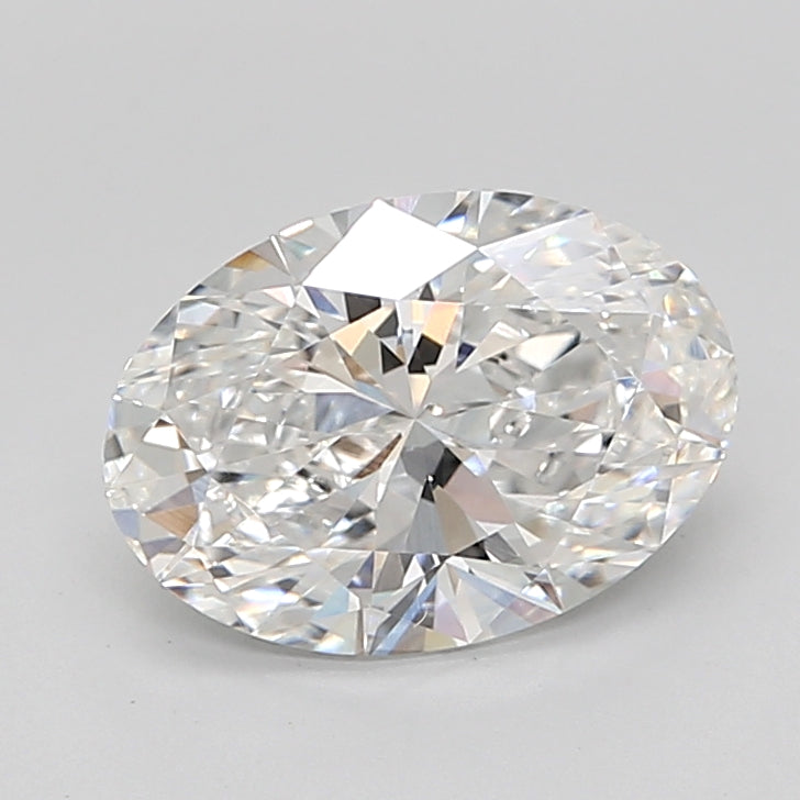 3.06 Carat Oval Lab Diamond with  Cut Diamond in 14KT  view 1
