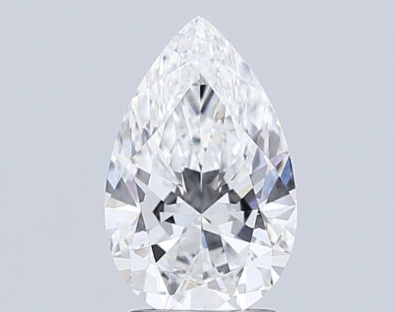 3.05 Carat Pear Lab Diamond with  Cut Diamond in 14KT  view 1

