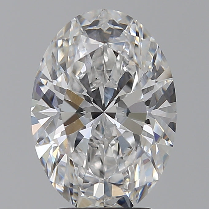 3.28 Carat Oval Lab Diamond with  Cut Diamond in 14KT  view 1

