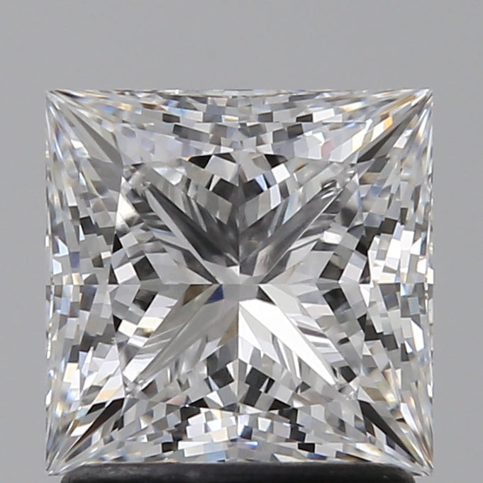 1.59 Carat Princess Lab Diamond with  Cut Diamond in 14KT  view 1
