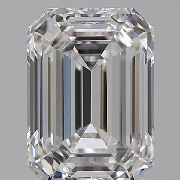 1.59 Carat Emerald Lab Diamond with  Cut Diamond in 14KT  view 1
