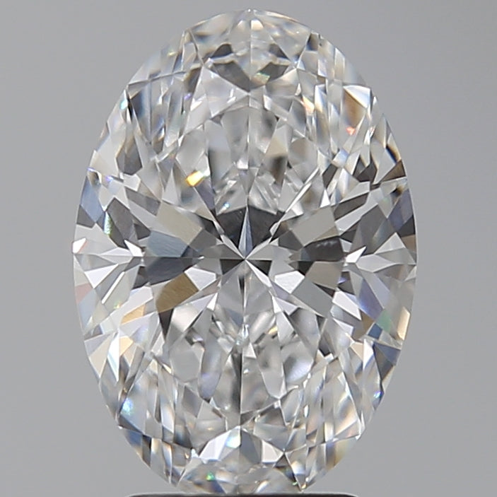 3.08 Carat Oval Lab Diamond with  Cut Diamond in 14KT  view 1
