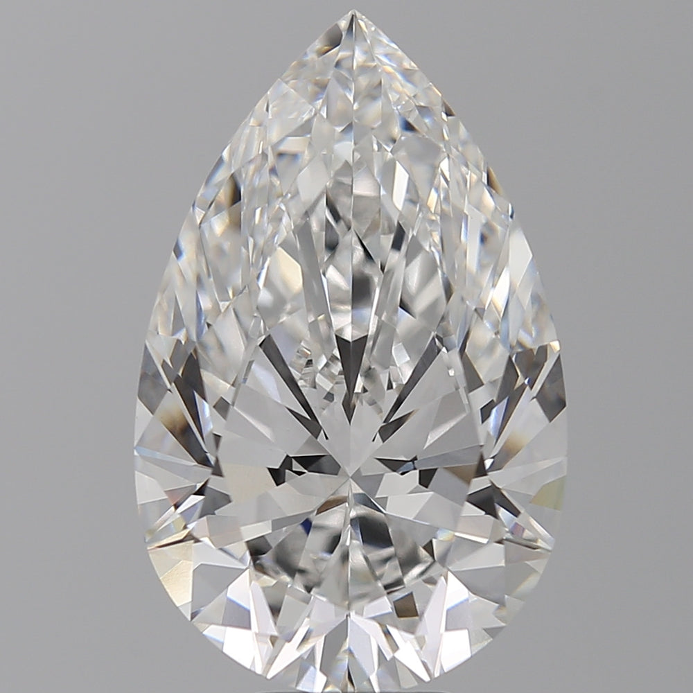 10.01 Carat Pear Lab Diamond with  Cut Diamond in 14KT  view 1
