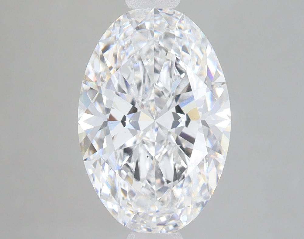 2.59 Carat Oval Lab Diamond with  Cut Diamond in 14KT  view 1
