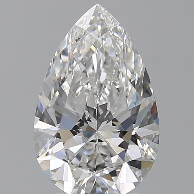 2.57 Carat Pear Lab Diamond with  Cut Diamond in 14KT  view 1
