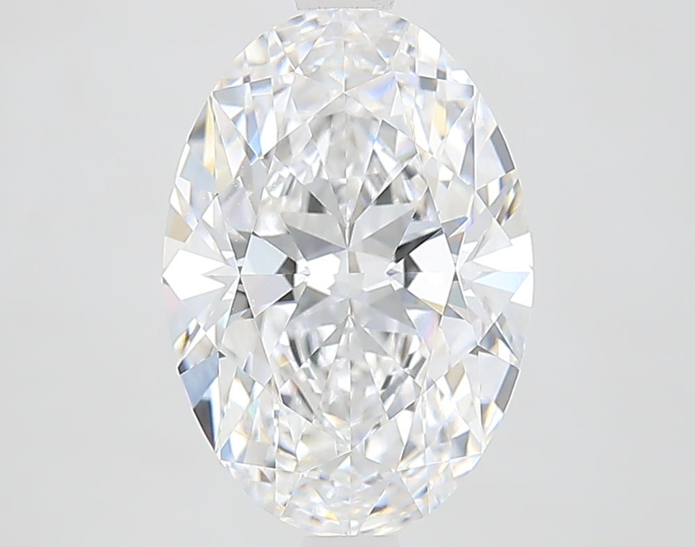 3.0 Carat Oval Lab Diamond with  Cut Diamond in 14KT  view 1
