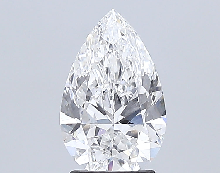 2.51 Carat Pear Lab Diamond with  Cut Diamond in 14KT  view 1
