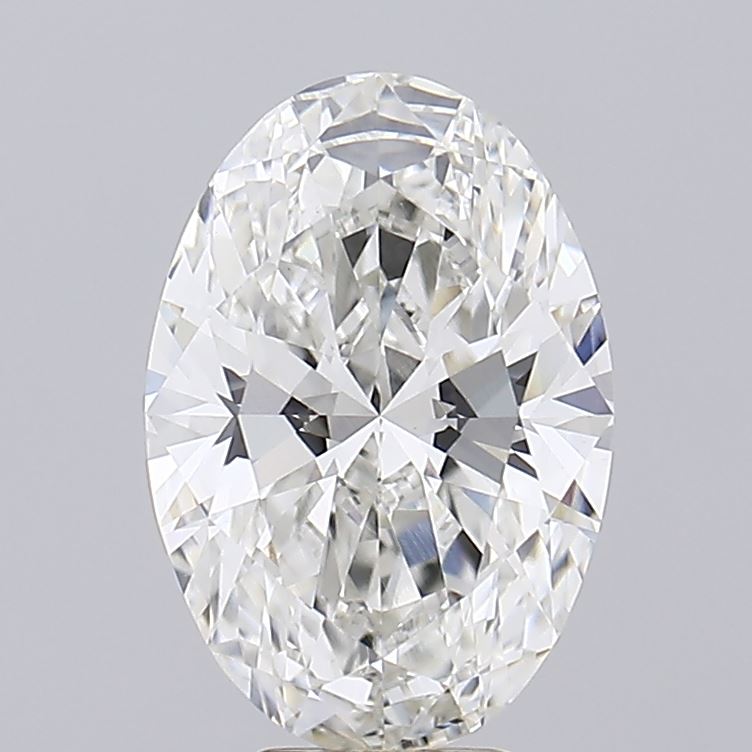 4.05 Carat Oval Lab Diamond with  Cut Diamond in 14KT  view 1
