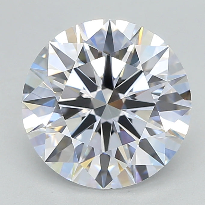 2.04 Carat Round Lab Diamond with  Cut Diamond in 14KT  view 1
