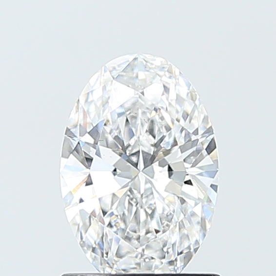 1.06 Carat Oval Lab Diamond with  Cut Diamond in 14KT  view 1
