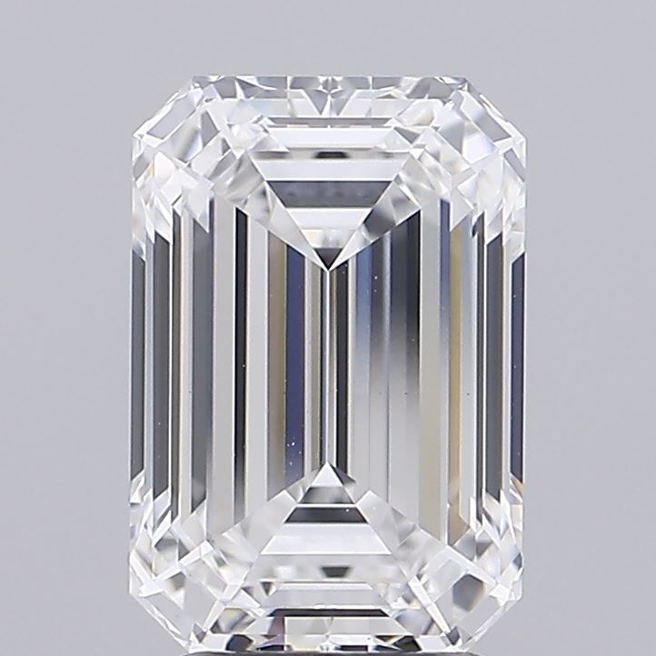 1.47 Carat Emerald Lab Diamond with  Cut Diamond in 14KT  view 1

