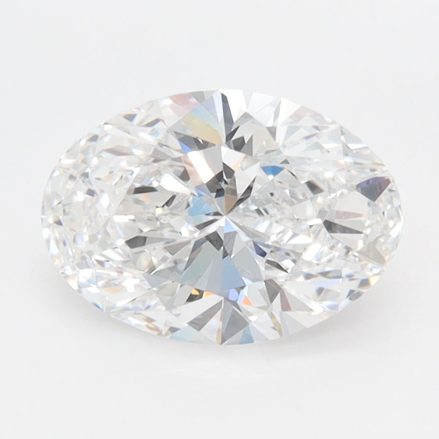 1.86 Carat Oval Lab Diamond with  Cut Diamond in 14KT  view 1
