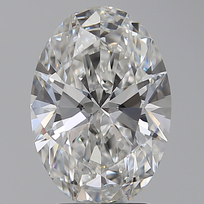 3.01 Carat Oval Lab Diamond with  Cut Diamond in 14KT  view 1
