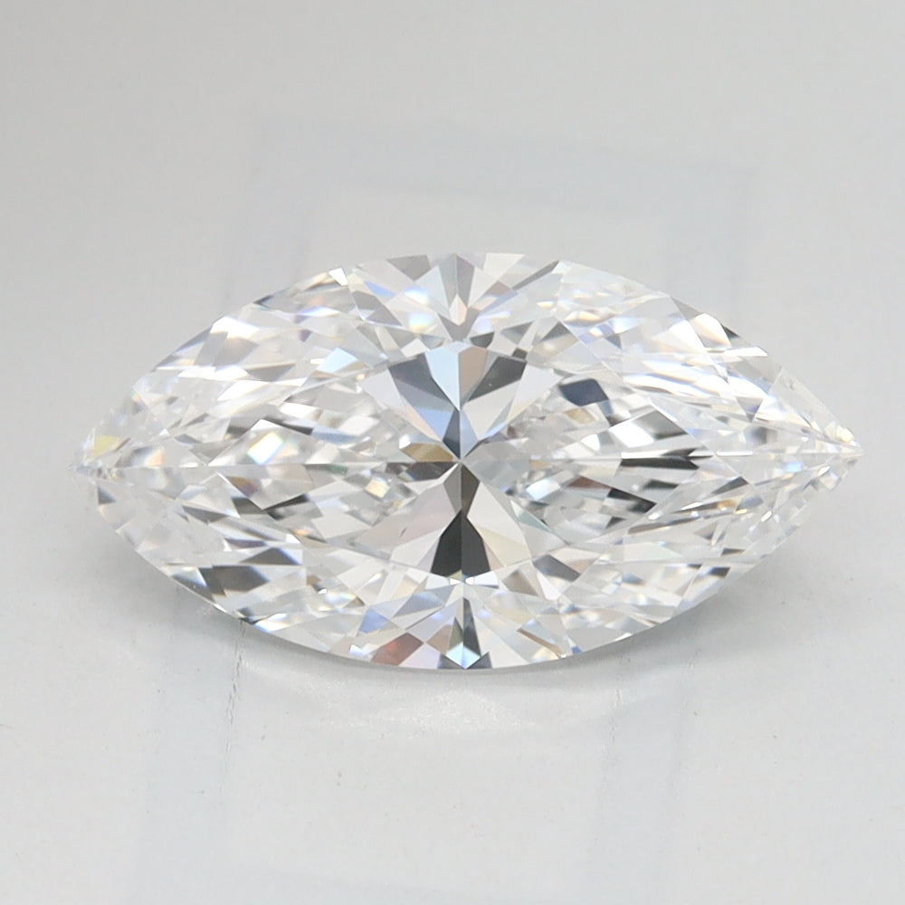 1.41 Carat Marquise Lab Diamond with  Cut Diamond in 14KT  view 1
