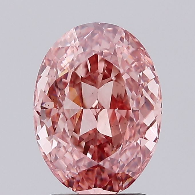 1.5 Carat Oval Lab Diamond with  Cut Diamond in 14KT  view 1
