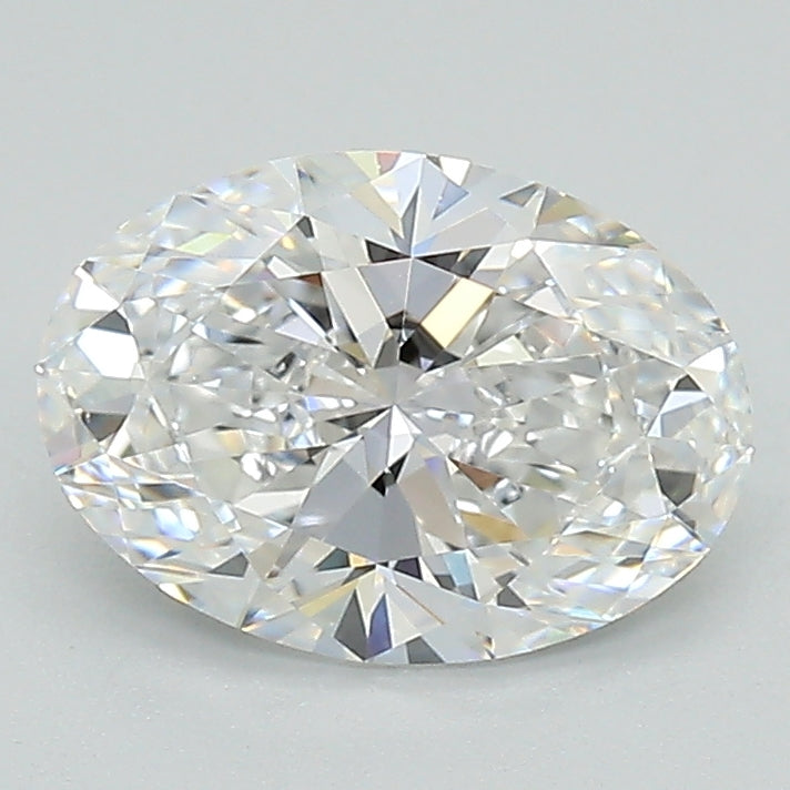 1.5 Carat Oval Lab Diamond with  Cut Diamond in 14KT  view 1
