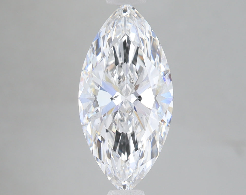 2.1 Carat Marquise Lab Diamond with  Cut Diamond in 14KT  view 1
