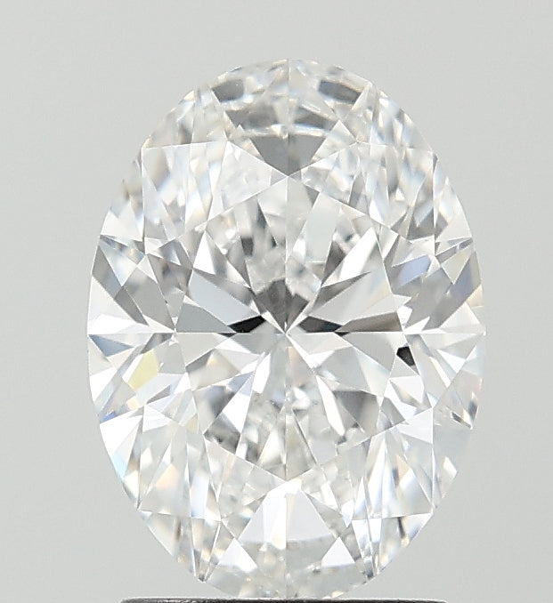 2.01 Carat Oval Lab Diamond with  Cut Diamond in 14KT  view 1

