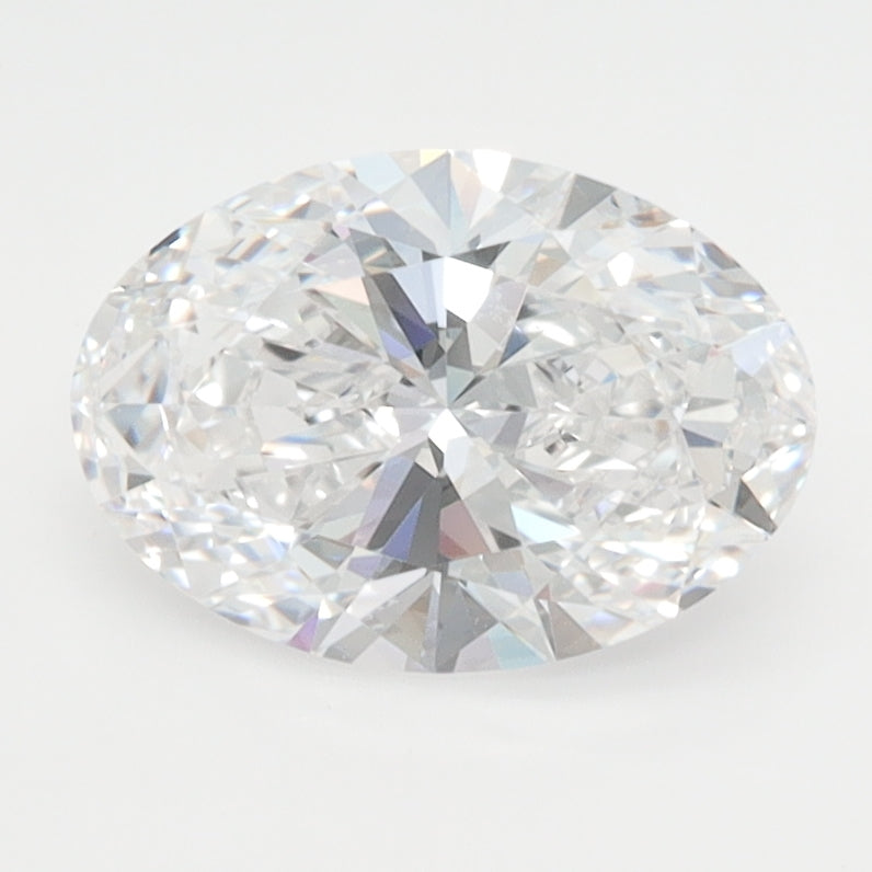1.51 Carat Oval Lab Diamond with  Cut Diamond in 14KT  view 1
