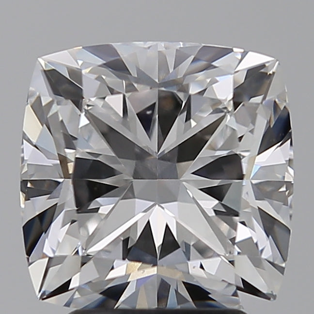 3.56 Carat Cushion Lab Diamond with  Cut Diamond in 14KT  view 1
