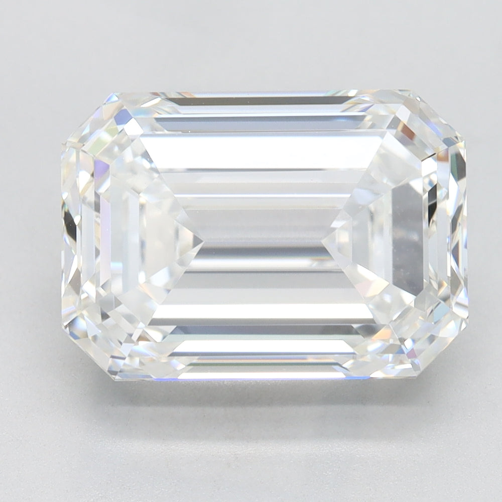 5.17 Carat Emerald Lab Diamond with  Cut Diamond in 14KT  view 1
