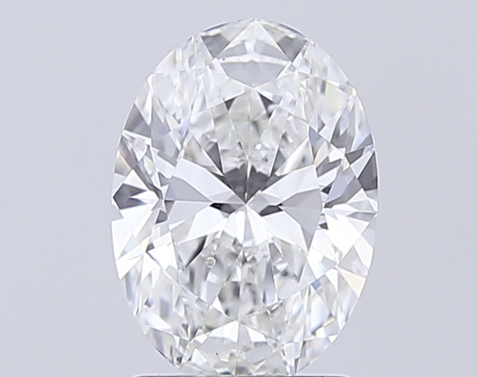 2.0 Carat Oval Lab Diamond with  Cut Diamond in 14KT  view 1

