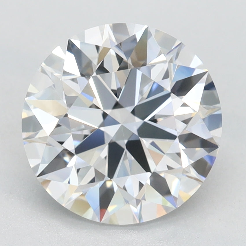 2.18 Carat Round Lab Diamond with  Cut Diamond in 14KT  view 1
